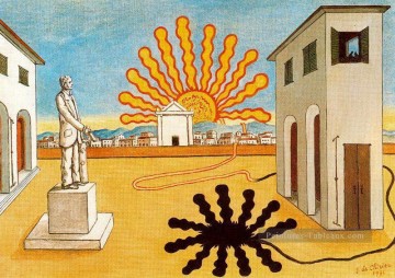 Surréalisme œuvres - soleil levant sur la Plaza 1976 Giorgio de Chirico surréalisme
